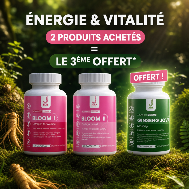 PACK BLOOM COMPLET : BLOOM I ET BLOOM II + GINSENG JOVA GRATUITEMENT